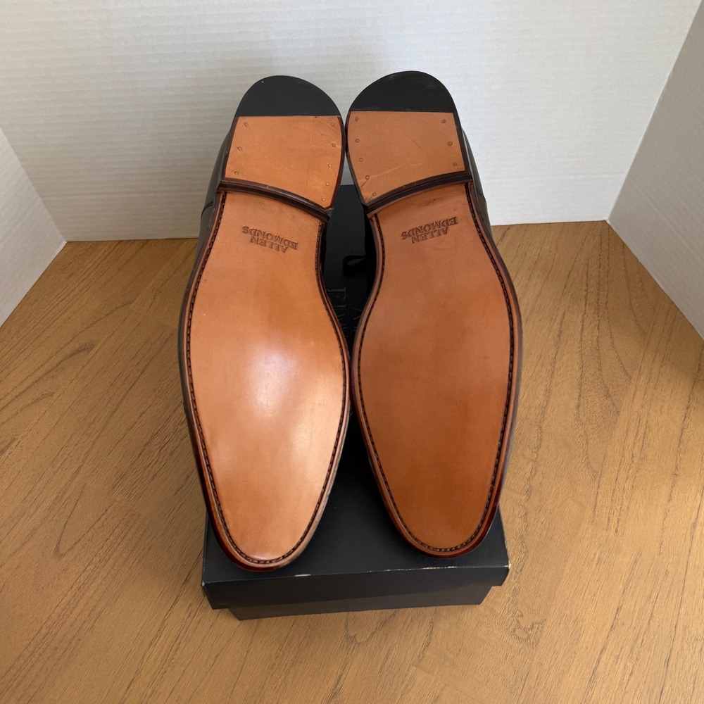 Allen Edmonds Brady Oxford Men Size 13D Olive Green Leather Cap‎ Toe 5935 - Picture 10 of 13